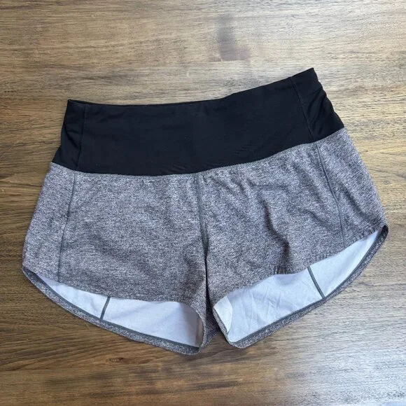 Lululemon Athletica Speed Up 2.5” Shorts Heather Gray and Black - Picture 5 of 10